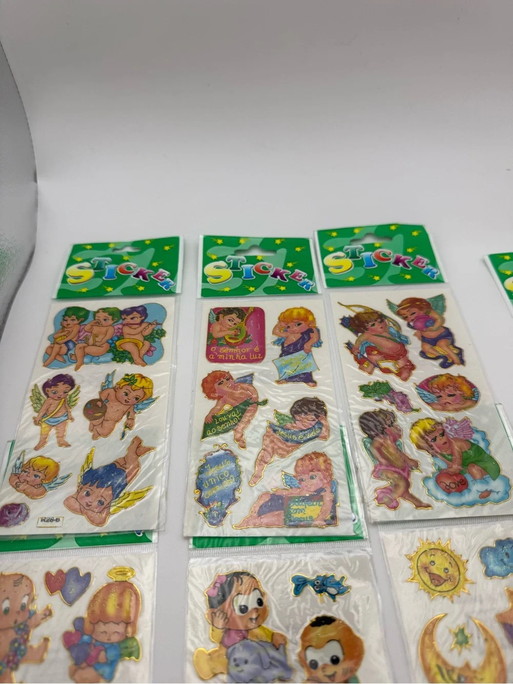 Vintage 1959s Glitter baby/angel  Stickers - Assorted Cherub & Space Designs